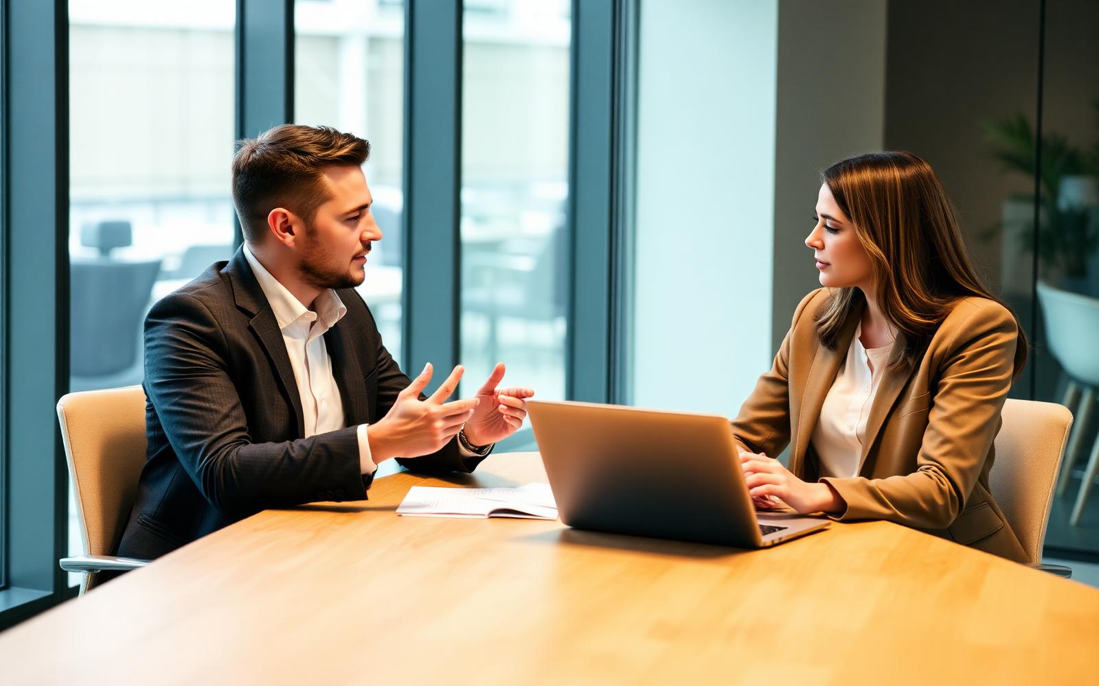 Strategy session with professionals