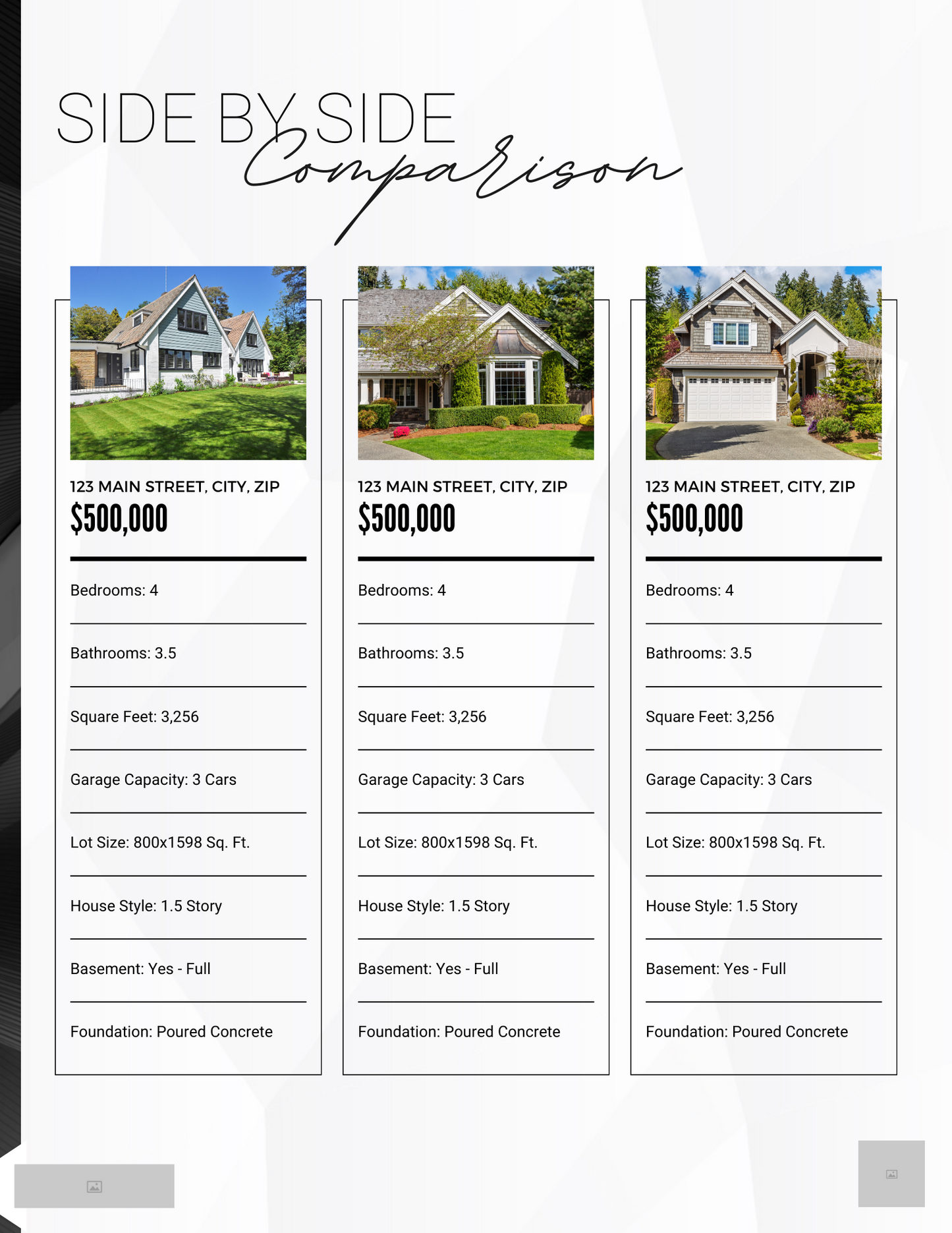 Comparative Maketing Analysis Template