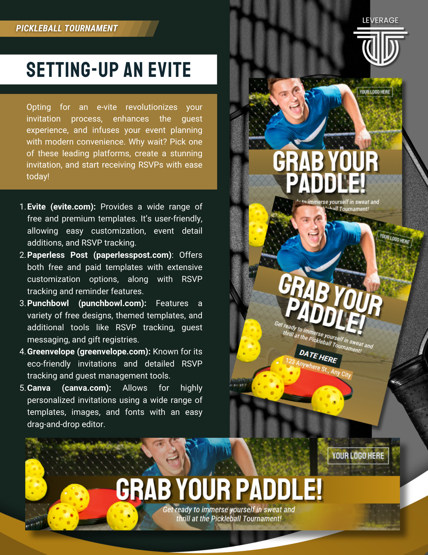 Pickleball Tournament Event Guide